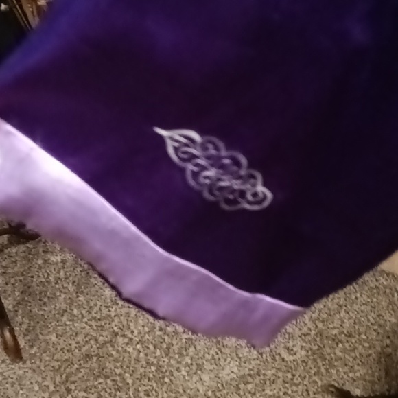 FINAL PRICE Silver Dragon lavender/purple reversible l/s robe w dragons L/XL/FS - Picture 4 of 11